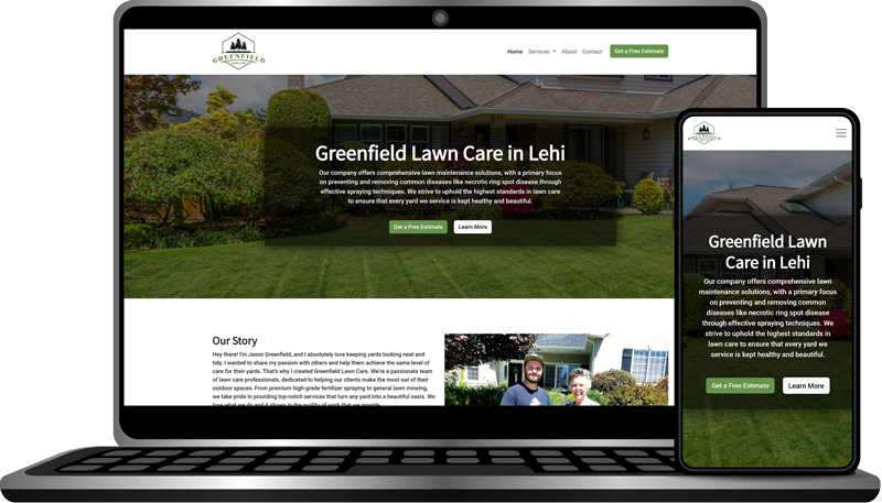 greenfield-lawn-care-website-computer-screen